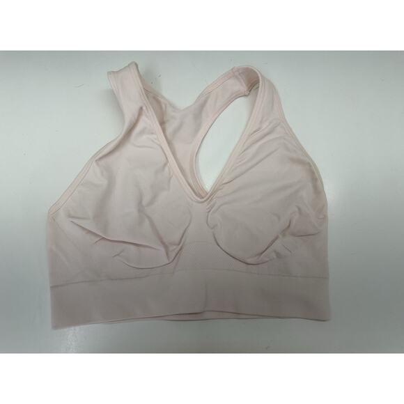 Unbranded Women Bra Size Large Pink Pullover Racerback Unpadded Wireless Comfort - Picture 1 of 7